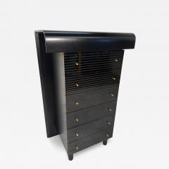 Pierre Cardin Pierre Cardin Black Lacquered Commode with Brass Details - 4305884