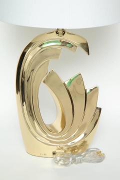 Pierre Cardin Pierre Cardin Brass Tidal Wave Lamps - 927789