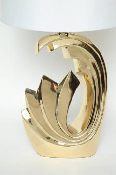 Pierre Cardin Pierre Cardin Brass Tidal Wave Lamps - 927790
