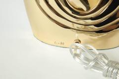 Pierre Cardin Pierre Cardin Brass Tidal Wave Lamps - 927793