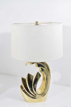 Pierre Cardin Pierre Cardin Brass Tidal Wave Lamps - 1287185