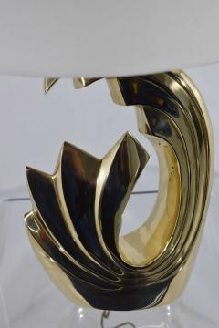 Pierre Cardin Pierre Cardin Brass Tidal Wave Lamps - 1287188