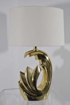 Pierre Cardin Pierre Cardin Brass Tidal Wave Lamps - 1287190