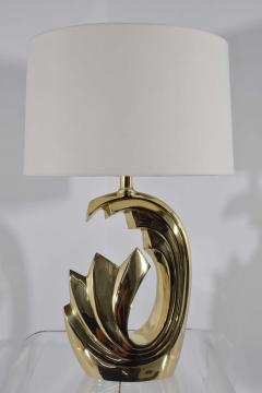 Pierre Cardin Pierre Cardin Brass Tidal Wave Lamps - 1287192