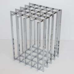 Pierre Cardin Pierre Cardin Chrome Cage Form Pedestal Dining Table - 907547