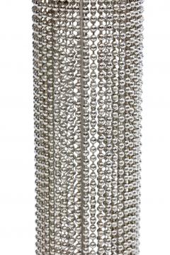 Pierre Cardin Pierre Cardin Cylindrical Stainless Steel Beaded Table Lamp c 1970s - 4507920