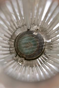 Pierre Cardin Pierre Cardin Cylindrical Stainless Steel Beaded Table Lamp c 1970s - 4507921