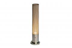 Pierre Cardin Pierre Cardin Cylindrical Stainless Steel Beaded Table Lamp c 1970s - 4507922