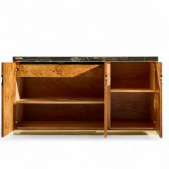 Pierre Cardin Pierre Cardin Mid Century Burlwood and Brass Credenza - 4408618