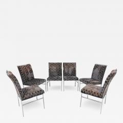 Pierre Cardin Pierre Cardin for Dillingham Set of Six Dining Chairs in Cut Velvet - 3987307