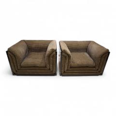 Pierre Cardin Pierre Cardin set of 2 lounge club chairs 1970 - 4742938