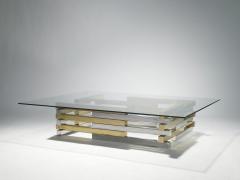 Pierre Cardin Rare brass and chrome coffee table by Pierre Cardin 1970s - 994352