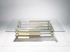 Pierre Cardin Rare brass and chrome coffee table by Pierre Cardin 1970s - 994353