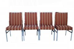 Pierre Cardin Six Pierre Cardin Chrome Mid Century Modern Dining Milo Baughman Style Chairs - 1768490