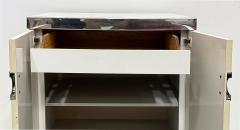 Pierre Cardin Vintage Pierre Cardin Signed Chrome Laminate Nightstands Pair - 4464619
