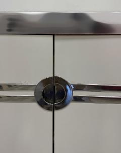 Pierre Cardin Vintage Pierre Cardin Signed Chrome Laminate Nightstands Pair - 4464623