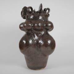 Pierre Casenove EPHESE BROWN VASE 65 High temperature glazed ceramic - 2371722