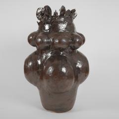 Pierre Casenove EPHESE BROWN VASE 65 High temperature glazed ceramic - 2371725