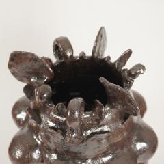 Pierre Casenove EPHESE BROWN VASE 65 High temperature glazed ceramic - 2371729