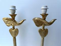 Pierre Casenove Pair of Lamps Bird and Heart by Pierre Casenove for Fondica France 1990s - 3281929