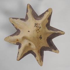 Pierre Casenove SET OF 3 GOLDEN STARS Glazed ceramic wall sculptures - 2297474