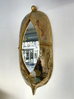 Pierre Casenove Sculpture Gilt Bronze Mirror by Pierre Casenove France 1980s - 2293027