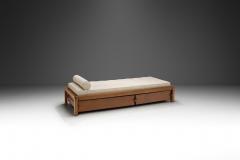 Pierre Chapo Early Pierre Chapo Solid Elm Daybed with Drawer Model L03 France circa 1965 - 3458634