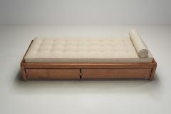 Pierre Chapo Early Pierre Chapo Solid Elm Daybed with Drawer Model L03 France circa 1965 - 3458637