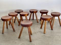 Pierre Chapo FRENCH TRIPOD STOOLS - 2238570