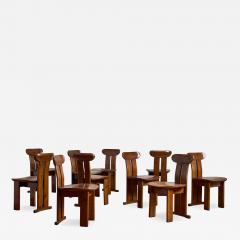 Pierre Chapo French Dining Chairs Set of 10 - 4765615
