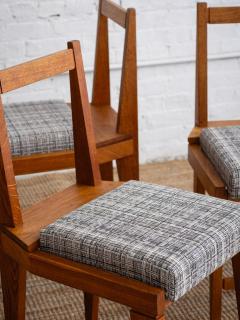 Pierre Chapo Italian Solid Wood Dining Chairs a Set of 4 - 3369112