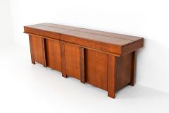 Pierre Chapo Large Mid Century Modern Credenza In Solid Elm 1960s - 1259481