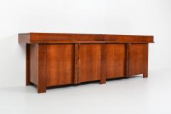 Pierre Chapo Large Mid Century Modern Credenza In Solid Elm 1960s - 1259488