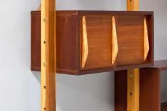 Pierre Chapo Mid century Modern Wall Unit in the Style of Charlotte Perriand France 1970s - 3896811