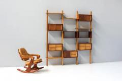 Pierre Chapo Mid century Modern Wall Unit in the Style of Charlotte Perriand France 1970s - 3896829