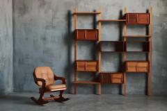 Pierre Chapo Mid century Modern Wall Unit in the Style of Charlotte Perriand France 1970s - 3896836