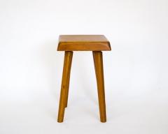 Pierre Chapo PIERRE CHAPO FRENCH ELM LOW FOUR LEGGED STOOL S10 - 2844176