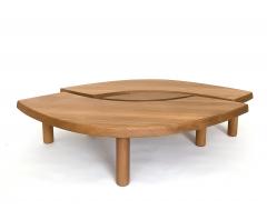 Pierre Chapo PIERRE CHAPO FRENCH ELM WOOD COFFEE TABLE MODEL T22 OFTEN NAMED EYE TABLE - 4688000