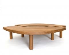 Pierre Chapo PIERRE CHAPO FRENCH ELM WOOD COFFEE TABLE MODEL T22 OFTEN NAMED EYE TABLE - 4688002
