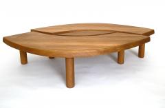 Pierre Chapo PIERRE CHAPO FRENCH ELM WOOD COFFEE TABLE MODEL T22 OFTEN NAMED EYE TABLE - 4688003
