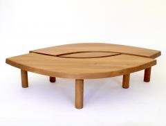 Pierre Chapo PIERRE CHAPO FRENCH ELM WOOD COFFEE TABLE MODEL T22 OFTEN NAMED EYE TABLE - 4688511
