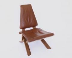 Pierre Chapo PIERRE CHAPO PAIR OF S46 DROMADAIRE CHLACC AND LEATHER LOUNGE CHAIRS - 1955224