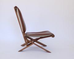 Pierre Chapo PIERRE CHAPO PAIR OF S46 DROMADAIRE CHLACC AND LEATHER LOUNGE CHAIRS - 1955228
