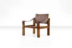 Pierre Chapo Pair of Pierre Chapo S10 Easy Chairs in Cognac Leather and Oak France 1960s - 922059