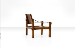 Pierre Chapo Pair of Pierre Chapo S10 Easy Chairs in Cognac Leather and Oak France 1960s - 922061