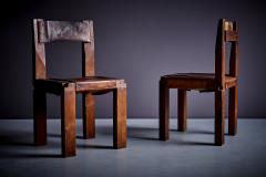 Pierre Chapo Pair of Pierre Chapo Side Chairs S11 in oak France 1960s - 3573935