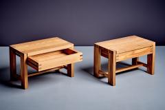 Pierre Chapo Pair of Pierre Chapo T07 Bedside Tables in elm wood by Chapo Creations - 4395543