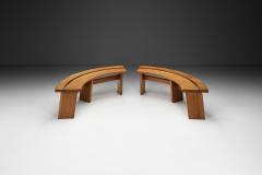 Pierre Chapo Pair of S38A Benches in Solid Elm by Pierre Chapo France 1970s - 4184695