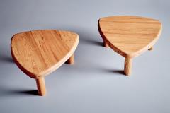 Pierre Chapo Pair of T23 A Arrondie Basse Side Tables in Elm by Pierre Chapo - 4395559