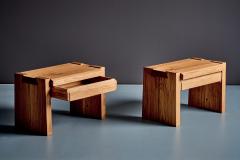 Pierre Chapo Pair of T38 Bedside Tables in oak by Pierre Chapo - 4789024